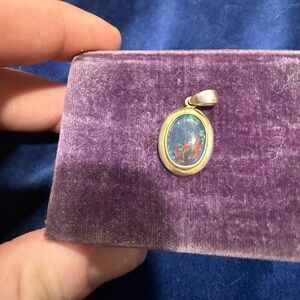 925 Sterling Silver Opal Pendant